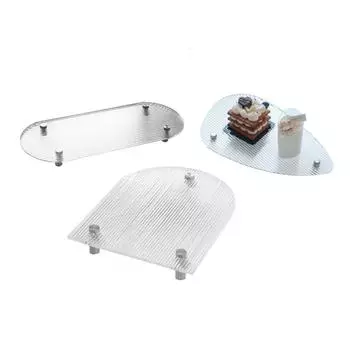 Прозрачный поднос для туалетного столика, прозрачный акриловый, простой, современный стиль, широко используемый поднос для журнального столика для семьи O U Shape 26x20x3.5cm