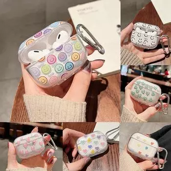 Прозрачный полый чехол с сердечком для AirPods 1 2 3 airpods pro airpods pro 2, блестящий чехол с блестящим порошком для наушников AirPods Pro 2