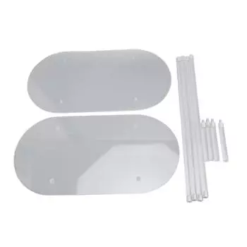 Прозрачный приставной столик из акрила, 2 яруса, овальный, современный, съемный, тумбочка, приставной столик для гостиной, офиса, H