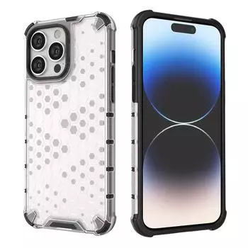 Прозрачный противоударный чехол Honeycomb для iPhone 14 13 12 11 Pro XS Max Hybrid TPU, прозрачный защитный чехол для iPhone X XS XR 7 8 Plus For iPhone 6/6S белый