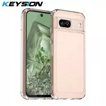 Прозрачный противоударный чехол KEYSION для Google Pixel 8A 8 Pro, мягкий силиконовый прозрачный чехол из ТПУ для задней панели телефона Google Pixel 8 Pro 8A for Pixel 8A чистый