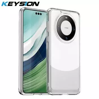 Прозрачный противоударный чехол KEYSION для Huawei Mate 60 Pro + 50, прозрачный мягкий силиконовый чехол из ТПУ для телефона Honor Magic 5 Pro 5 Lite for Huawei Mate 60 серый