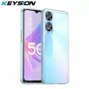 Прозрачный противоударный чехол KEYSION для OPPO A78 5G A98 5G F23 5G, прозрачный мягкий силиконовый чехол из ТПУ для телефона OPPO Reno8 T 4G 8T 5G for OPPO A78 5G серый