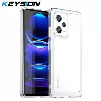 Прозрачный противоударный чехол KEYSION для Redmi Note 12 Pro + 5G 12S 11 Pro + 11S, силиконовый чехол из ТПУ для телефона Xiaomi POCO X5 Pro 5G for Redmi Note 12 5G серый