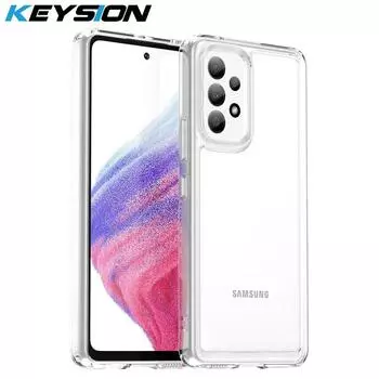 Прозрачный противоударный чехол KEYSION для Samsung A53 5G A73 A33 A23 A13 4G, прозрачный мягкий силиконовый чехол из ТПУ для Galaxy M23 F23 for Samsung A53 5G серый