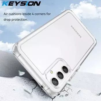 Прозрачный противоударный чехол KEYSION для Samsung A54 5G A34 A24 A14 LTE A04S, прозрачный мягкий силиконовый чехол из ТПУ для Galaxy M54 M14 F54 for Samsung A54 5G серый