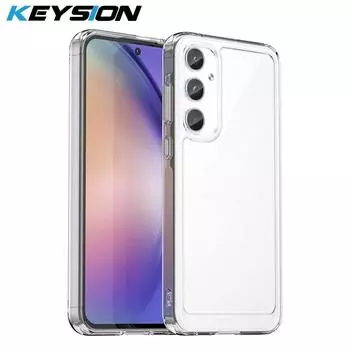 Прозрачный противоударный чехол KEYSION для Samsung A55 5G A35 A25 A15 A05, мягкий силиконовый прозрачный чехол из ТПУ для Galaxy A05S for Samsung A05S серый