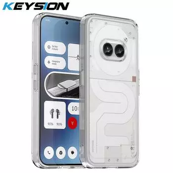 Прозрачный противоударный чехол KEYSION for Nothing Phone 2A, Мягкая силиконовая прозрачная задняя крышка из ТПУ для телефона Nothing Phone 2A for Nothing Phone 2A серый