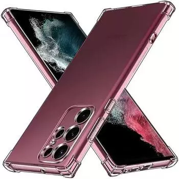 Прозрачный противоударный чехол с воздушной подушкой для Samsung Galaxy S24 S23 S22 S21 Plus S20 Ultra S24 FE Note 20 Ultra 5G Прозрачная крышка S24 чистый