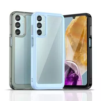 Прозрачный противоударный чехол TPU для Samsung Galaxy M55 M15 M44 M34 M54 M14 Jump3 5G 4G защитный противоударный чехол с полной защитой For Galaxy M15 5G зелёный