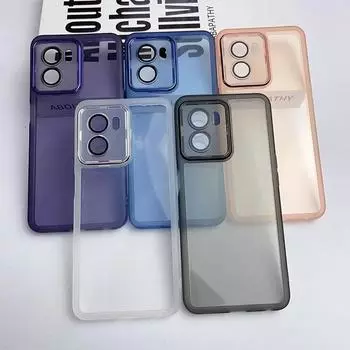 Прозрачный противоударный силиконовый чехол для OPPO A57 A58 A78 A93 A96 A97 A72 A35 A55 A56 A17 A9 A5 Realme C65 C67 C53 C35 C33 C31 11 12 Reno 10 11 12 Pro OPPO A15/A15S/A35 2021 темно-зеленого