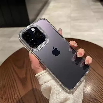 Прозрачный противоударный жесткий акриловый чехол для iPhone 15 14 13 12 Mini 11 Pro XS Max X XR 7 8 Plus SE 2, мягкий силиконовый чехол-бампер For iPhone14