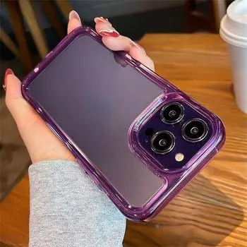 Прозрачный противоударный жесткий акриловый чехол для IPhone 14 13 12 11 Pro XS Max X XR 14 Plus, мягкий силиконовый бампер, прозрачный роскошный чехол For iPhone 13 чёрный