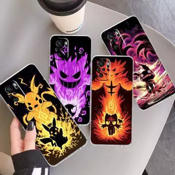 Прозрачный прозрачный чехол с изображением покемона Пикачу для Xiaomi Redmi Note 11 Pro 10 9 9S 8 8T 7 9A 9C 9T 10 10C K40, прозрачный мягкий чехол для телефона Redmi Note 11 Pro 5G