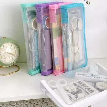 Прозрачный прозрачный мешочек на молнии А6 канцелярский органайзер сумка портативная папка для файлов сумка для детей