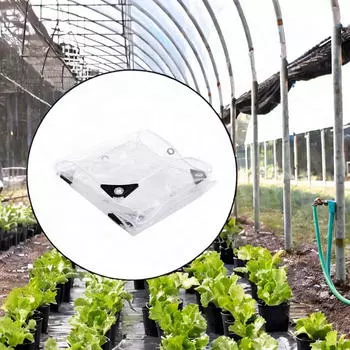 Прозрачный ПВХ брезентовый чехол для дождя, утолщенный дождевик, водонепроницаемый для патио и павильона для кемпинга 1mx1m 3.28ftx3.28ft