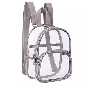 Прозрачный ПВХ непромокаемый уличный женский рюкзак, мужской рюкзак, студенческие школьные сумки, женский повседневный дорожный рюкзак, прозрачная сумка фиолетовый