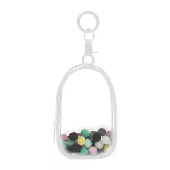 Прозрачный ПВХ пакет для презентации фигурок с брелоком Прозрачный пакет для хранения коллекции миниатюрных кукол и удобной переноски белый