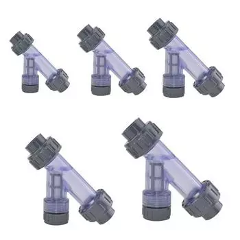 Прозрачный ПВХ Y-образный фильтр для аквариума, ПВХ-соединитель для труб, фильтр для орошения