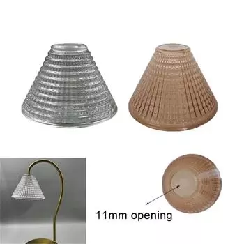 Прозрачный янтарный стеклянный абажур с отверстием 11 мм, сменный абажур с отверстием 1,1 см, крышка абажура для настольной лампы, настольной лампы, напольных светильников чистый