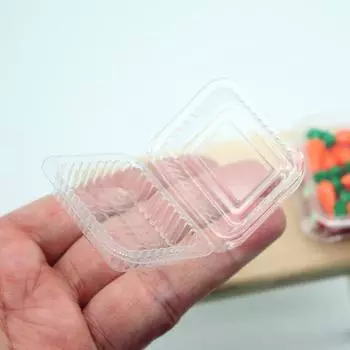 Прозрачный ящик для фаст-фуда Dollhouse, нижний поднос для овощей и фруктов, коробка для ланча Bento, кухонные принадлежности