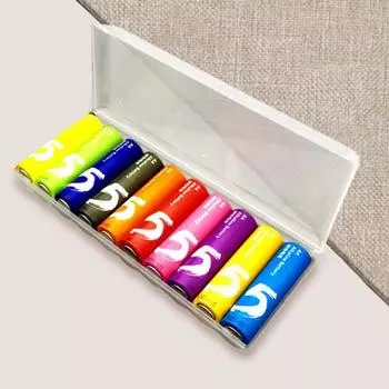 Прозрачный ящик для хранения батареек с крышкой, большая емкость, 10 слотов, компактный портативный органайзер для батареек типа АА, чехол для хранения белый