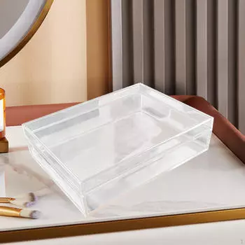 Прозрачный ящик для хранения еды, поднос для сервировки, пылезащитный витринный шкаф для ювелирных изделий, контейнер для закусок для жизни