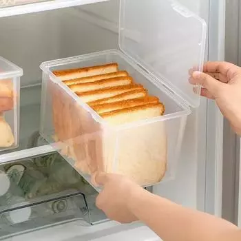 Прозрачный ящик для хранения хлеба, контейнер для консервирования продуктов питания, большой рот, хорошее уплотнение, кухонная корзина для фруктов