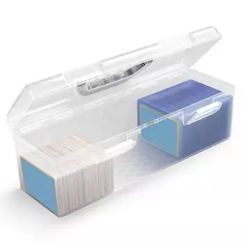 Прозрачный ящик для хранения инструментов для каллиграфии с противоскользящей ручкой. Большая вместимость. Пыленепроницаемый замок. Контейнер для карт с усиленной пряжкой. чистый