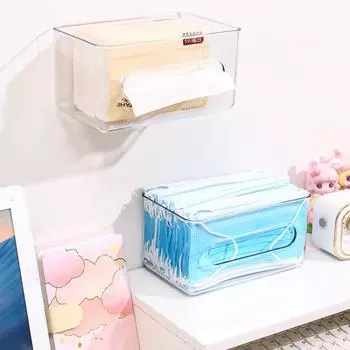 Прозрачный ящик для хранения настенный держатель для одноразовых масок для дома прозрачный