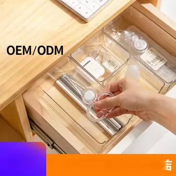 Прозрачный ящик для хранения, настольный акриловый пластик, всякая всячина, студенческое общежитие, косметика, органайзер для канцелярских принадлежностей, настольная коробка 29.8*20*6.2cm прозрачный