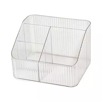 Прозрачный ящик для хранения, настольный органайзер для косметики, пластиковый контейнер, полка для кистей для макияжа и помады plus 7 grids прозрачный