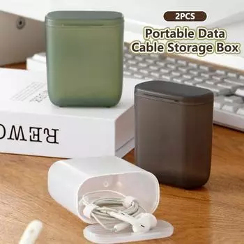 Прозрачный ящик для хранения с крышкой, пылезащитный кабель для передачи данных, органайзер для наушников, зарядное устройство, контейнер, чехлы для домашнего офиса as the picture