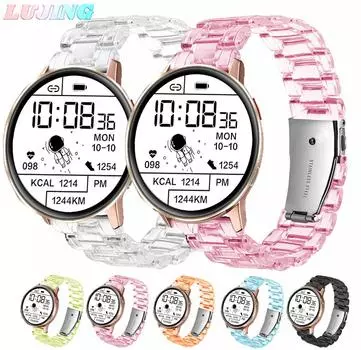 Прозрачный ремешок 20 мм 22 мм для Samsung Galaxy Watch 4 Classic 42 мм 46 мм ремешок для часов Active 2 44 мм для Huawei Watch gt 2e