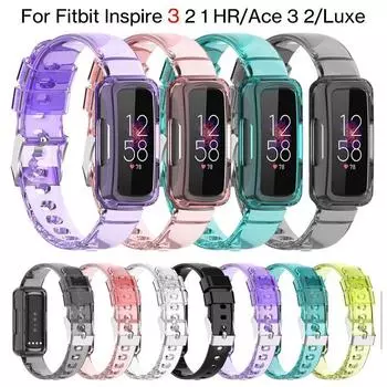 Прозрачный ремешок для Fitbit Luxe Ace 3 2, браслет, ремешок для часов Fitbit Inspire 2/Inspire/Inspire HR/Inspire 3, браслет