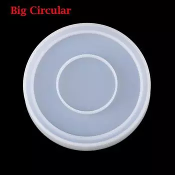 Прозрачный ручной работы крафт кристальный клей инструмент для нанесения капель подставка под чашку форма эпоксидные силиконовые формы Big Circular