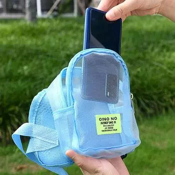 Прозрачный рюкзак для маленьких домашних животных, сумка для собак и кошек, прозрачная сетчатая сумка для хранения, дышащая, портативная, универсальная, для улицы, для домашних животных серый