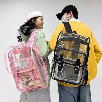 Прозрачный рюкзак Feamle Большой рюкзак из ПВХ Мужская спортивная сумка
