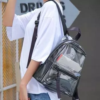 Прозрачный рюкзак, модная женская сумка из желе, водонепроницаемый рюкзак из ПВХ для пляжных путешествий, школьная сумка для девочек зелёный