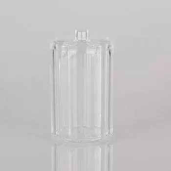 Прозрачный с крышкой цилиндрический 3-сетчатый ящик для хранения инструментов для наращивания ресниц клей пинцет держатель ватных палочек органайзер для косметики Short прозрачный