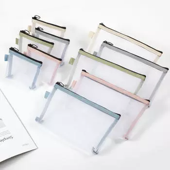 Прозрачный сетчатый органайзер, портативная компактная сумка для монет, косметичка, сумка-органайзер для хранения S зелёный