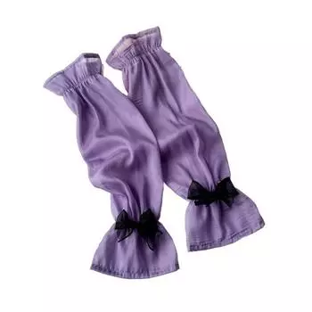 Прозрачный сетчатый рукав, тюль, кружево, длинные перчатки без пальцев, защита от ультрафиолета, ледяной шелковый бант, солнцезащитные рукава для вечеринок и мероприятий на свежем воздухе