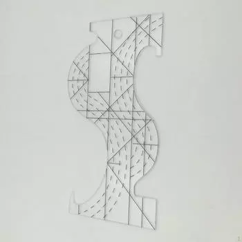 Прозрачный шаблон для квилтинга, линейка для лоскутного шитья, сделай сам, 8x4,2 дюйма