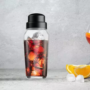 Прозрачный шейкер для бармена, прозрачная мерная чашка для смешивания для свадьбы чёрный