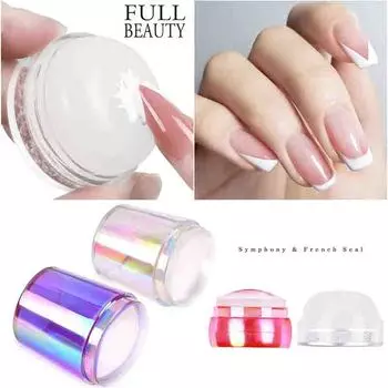 Прозрачный штамп для дизайна ногтей, французский штамп для полировки ногтей «сделай сам», штамп для дизайна ногтей