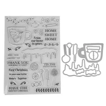 Прозрачный штамп для изготовления открыток, тисненый прозрачный штамп, набор форм для ножей, украшение для скрапбукинга