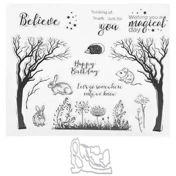 Прозрачный штамп, прозрачный, прямоугольный, для скрапбукинга, фотоальбома, дневника, поздравительной открытки