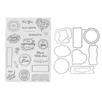 Прозрачный штамп в стиле «Валентинки», прозрачный, безопасный, многоразовый, широко используемый, прозрачный штамп для карточек на английском языке