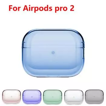 Прозрачный силиконовый чехол для Airpods Pro 2 2024 Прозрачный мягкий чехол из ТПУ с веревкой Аксессуары для наушников для Apple Airpod Pro 2 зелёный