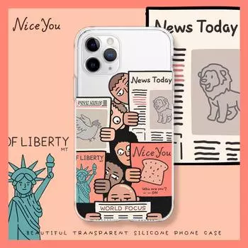 Прозрачный силиконовый чехол для iPhone 13, Apple 15 Pro Max и Huawei Mate 60 Pro iPhone 13 Pro